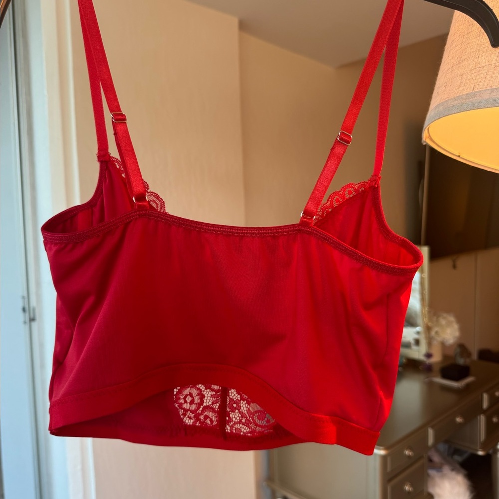 SHEIN Scarlet Lace Trim Bandeau